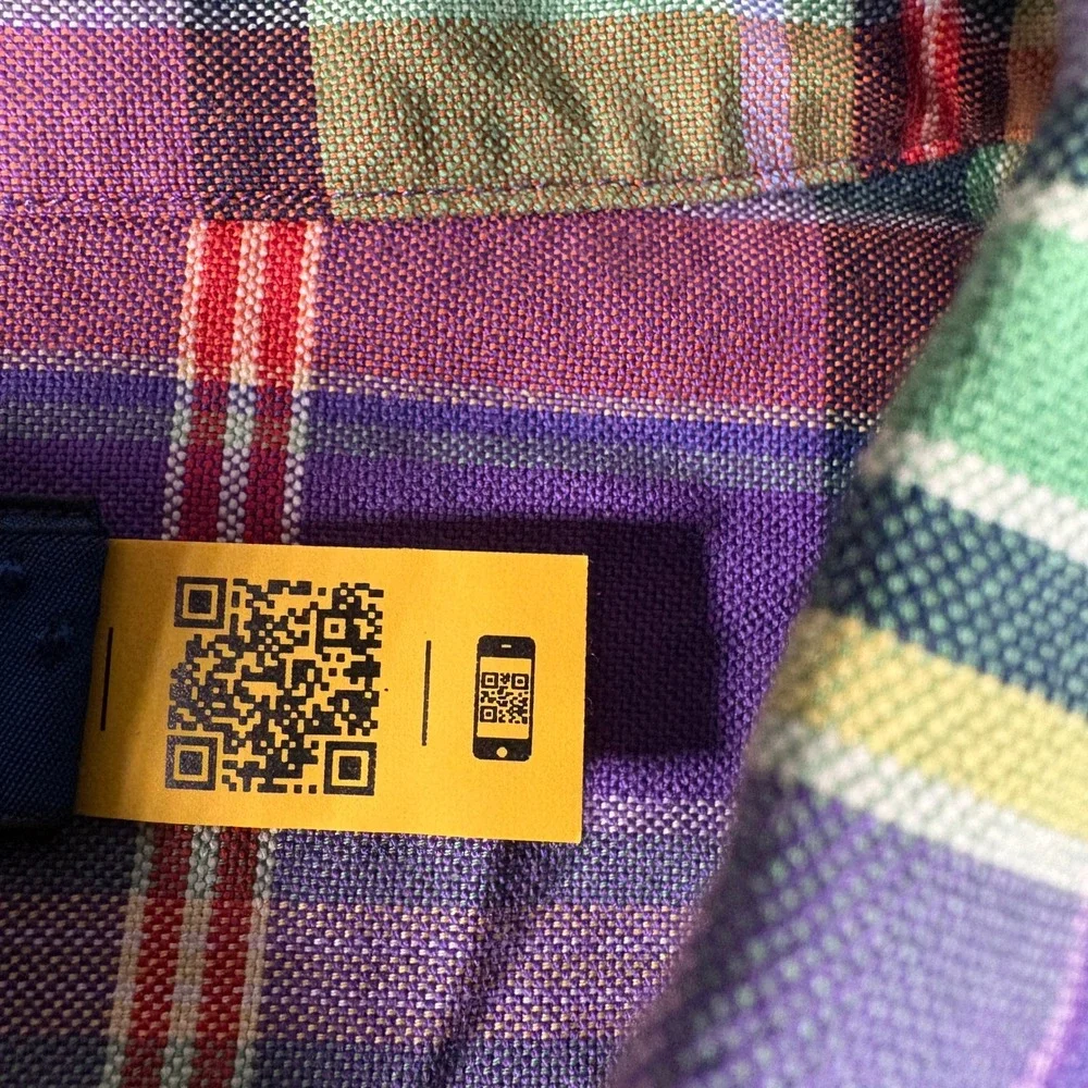 Polo Ralph Lauren Button Down‎ Mens 3XB Purple Green Plaid Flesh Pony Logo